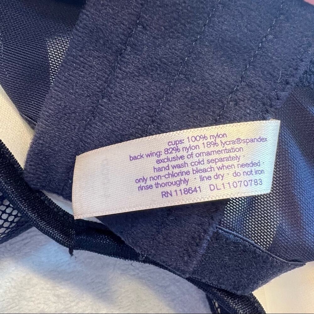 Cacique Blue Lace Lightly Lined Underwire Bra Women's Size 44DDD - Picture 7 of 7